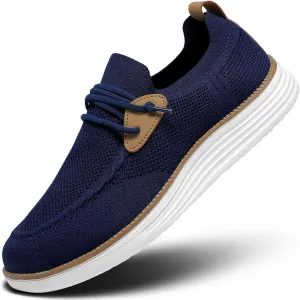 Mens Casual Loafers Shoes Slip On Walking Dress Sneakers Mesh Business Oxfords Work Lightweight Soft Sole Zapatos