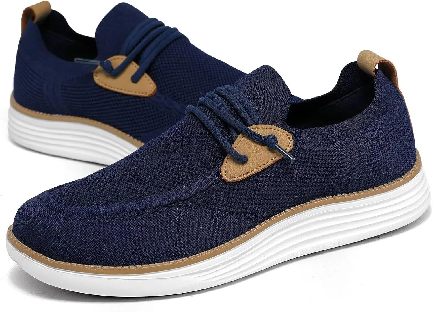 Mens Casual Loafers Shoes Slip On Walking Dress Sneakers Mesh Business Oxfords Work Lightweight Soft Sole Zapatos