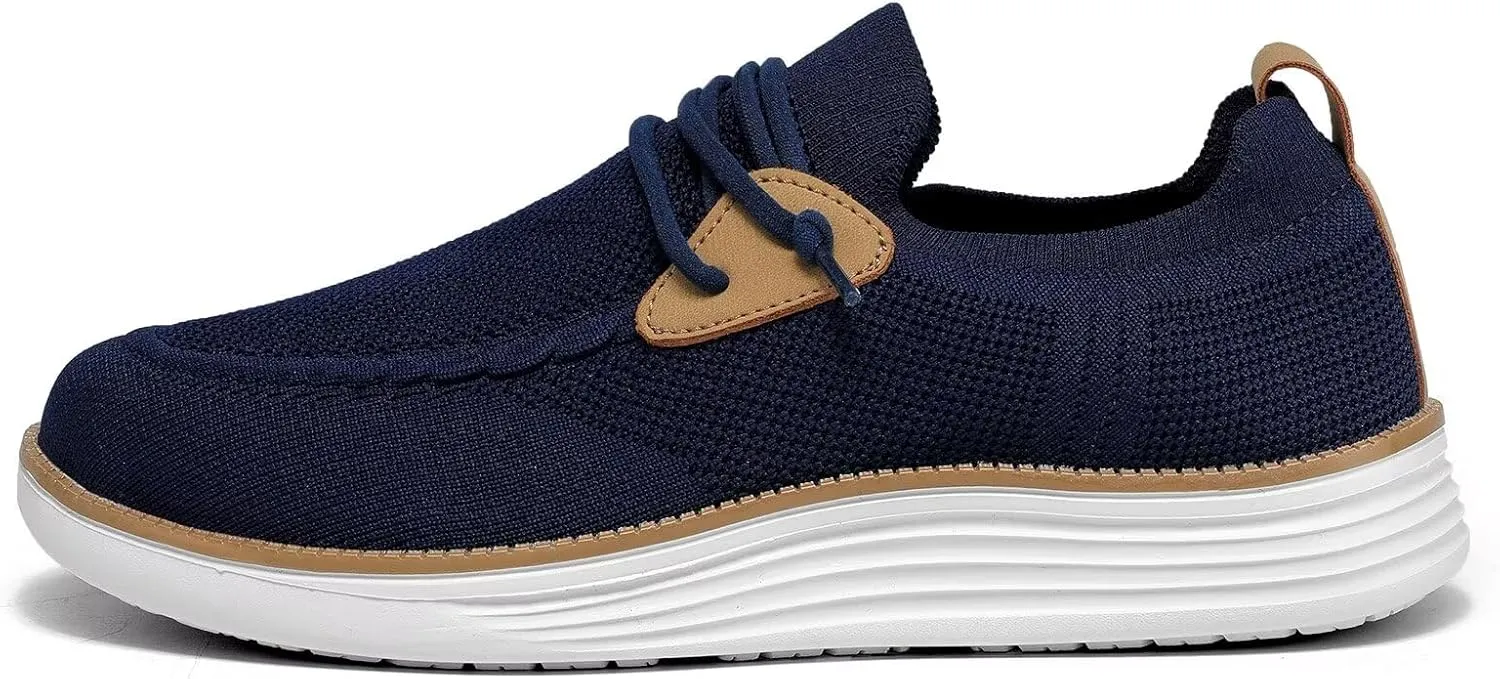 Mens Casual Loafers Shoes Slip On Walking Dress Sneakers Mesh Business Oxfords Work Lightweight Soft Sole Zapatos