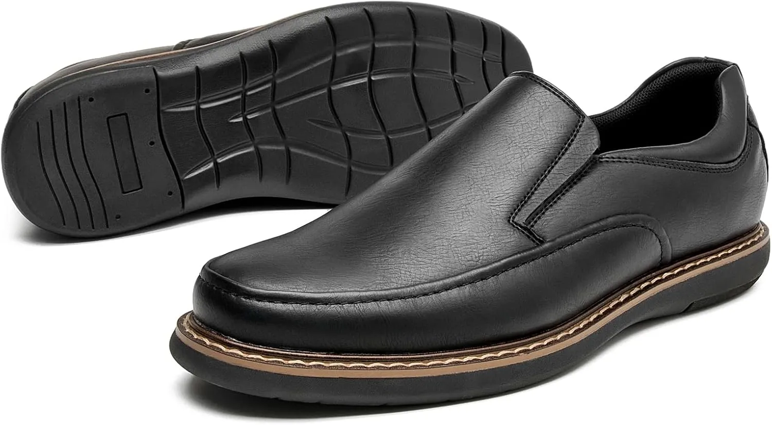 Men's Casual Loafers Slip On Dress Shoes Comfortable Leather Walking Shoes Lightweight Driving Moccasin Loafers