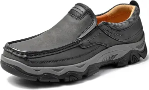 Men's Comfortable Waterproof Orthopedic Walking Shoes, Slip on Boots for Men Work Loafers, No Laces Lightweight Breathable Casual Sneaker, for Outdoor Hiking