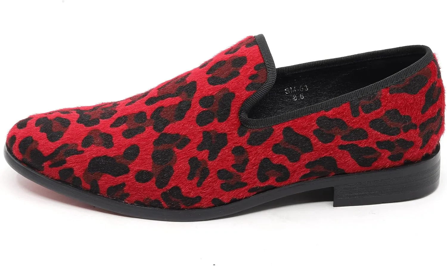 Men's Fashion Leopard Print Smoking Dress Loafers Slip On Shoes SM-03