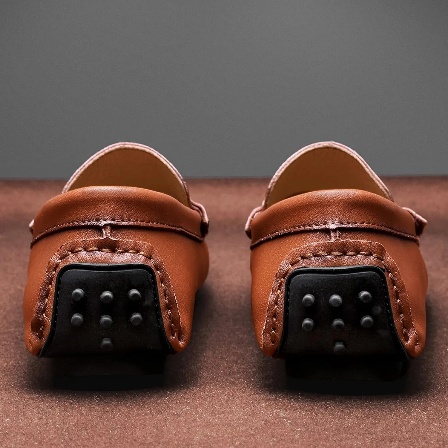 Men's Flat Penny Loafer Leather Slip on Dress Driving Moccasins Casual Shoes