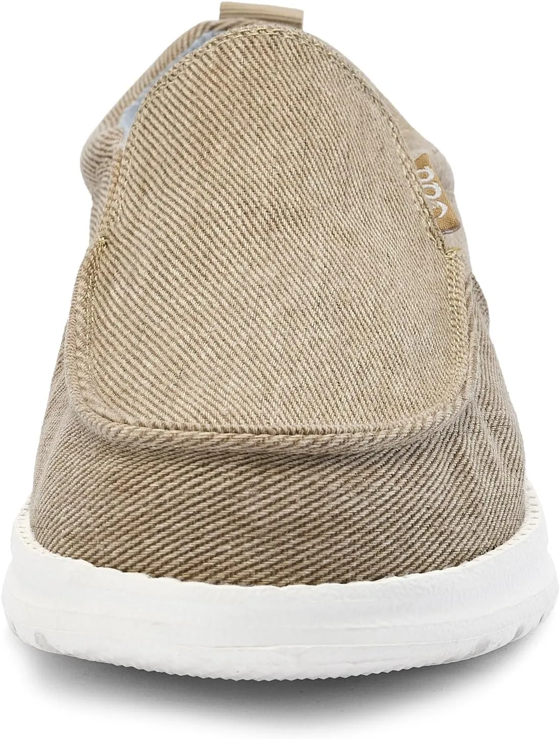 Mens Hands Free Slip-on Loafers Shoes Wide Width Casual Canvas Loafers Shoes Mens Boat Shoes Lightweight Non-Slip Walking Shoes Soft Sneakers
