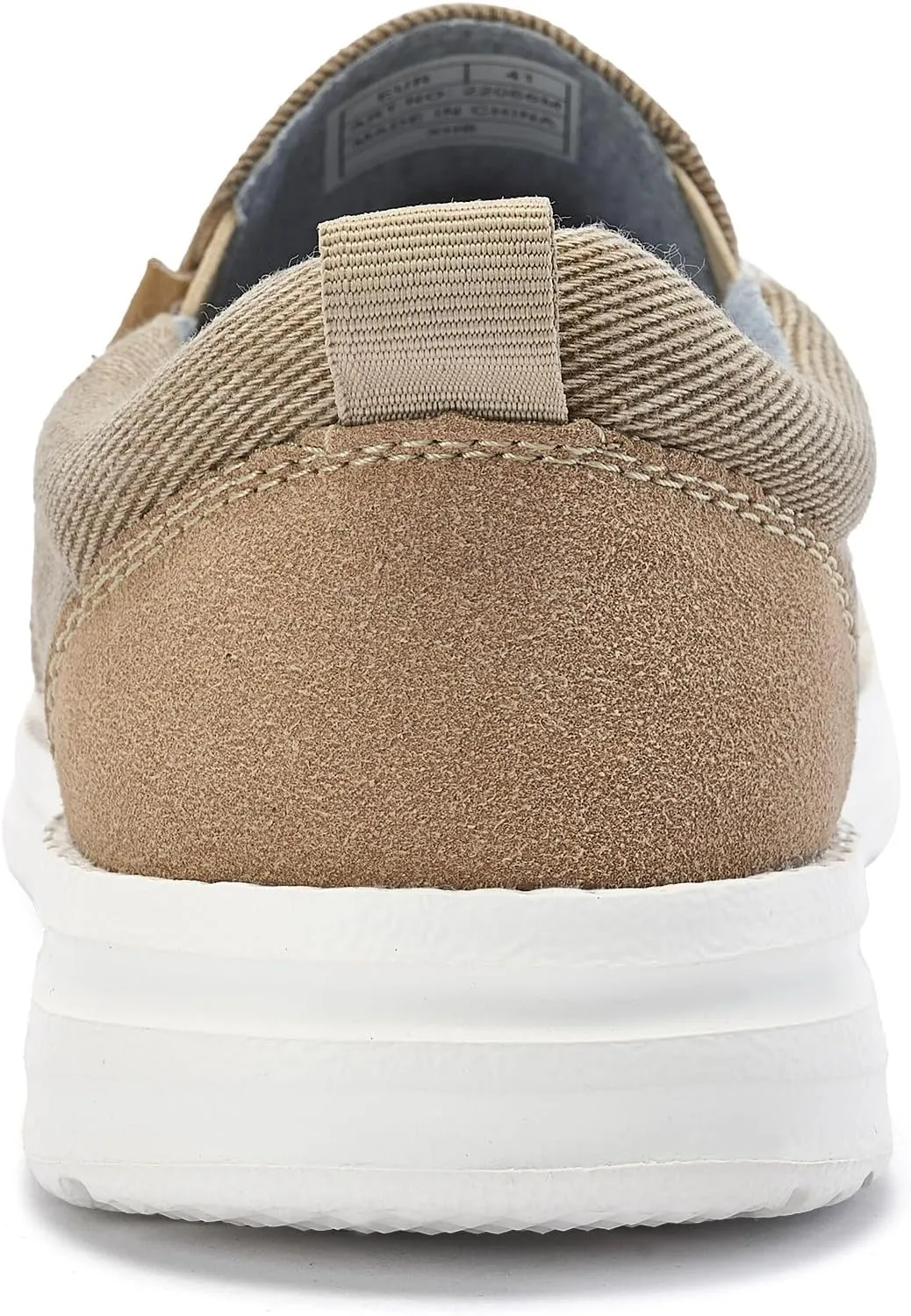 Mens Hands Free Slip-on Loafers Shoes Wide Width Casual Canvas Loafers Shoes Mens Boat Shoes Lightweight Non-Slip Walking Shoes Soft Sneakers