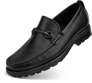 Men's Leather Penny Loafers, Fashion Luxury Handmade Dress Shoes Crocodile Printed Slip-On Loafer for Gentleman Wedding Business
