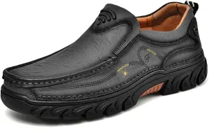 Mens Loafers Casual Slip on Shoes Walking Leather Breathable