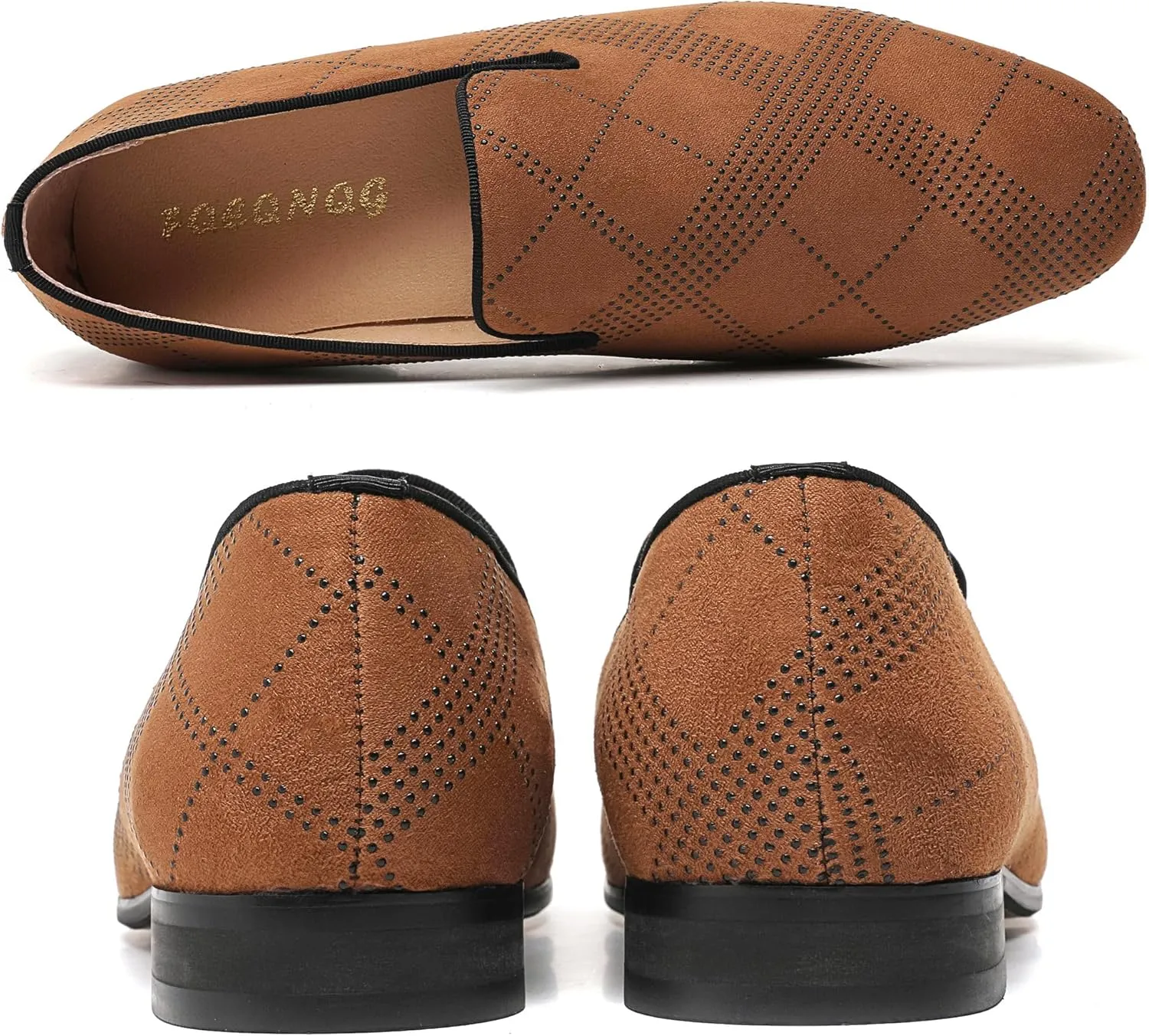Men's Loafers Mens Slip-on Casual Shoes, Breathable Knit Mesh Fabric Shoes for Men, Driving Fashion Business Woven Shoes