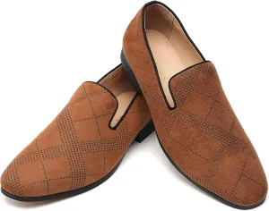 Men's Loafers Mens Slip-on Casual Shoes, Breathable Knit Mesh Fabric Shoes for Men, Driving Fashion Business Woven Shoes