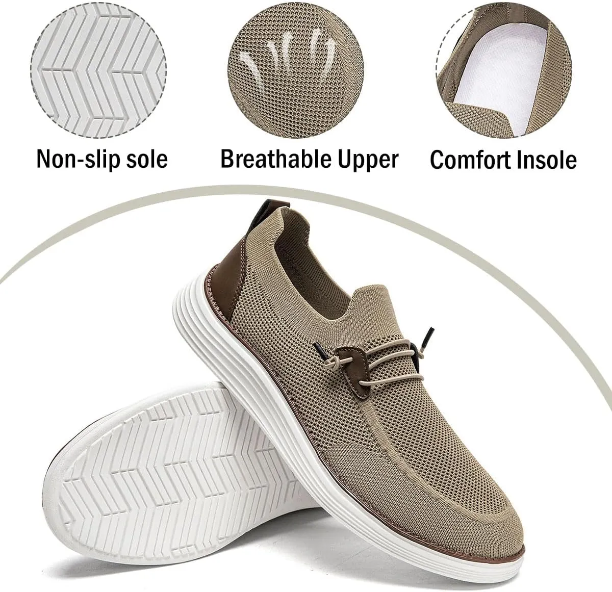 Men's Loafers Slip On Shoes Men Boat Shoes Casual Walking Shoes for Men Comfort Lightweight Breathable