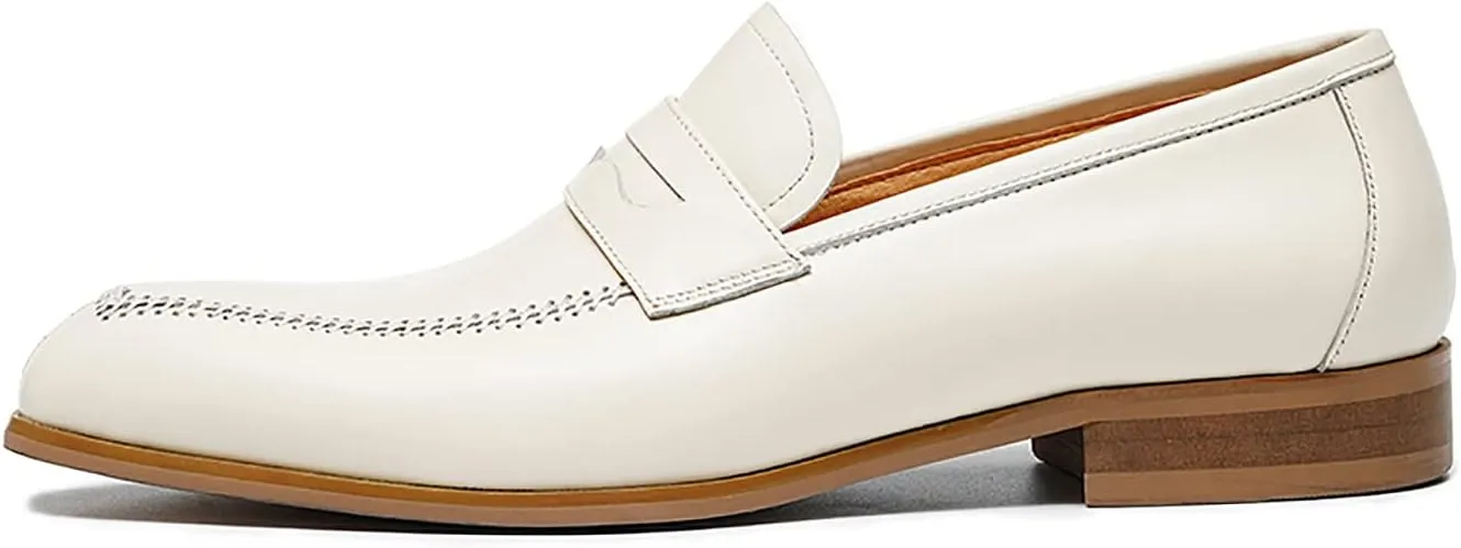 Men's Loafers Slip-ons Leather Formal Dress Walking Shoes Fashion Casual Penny Loafers for Men
