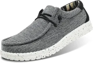 Men's Machine Washable Loafers Lace Up Slip On Casual Comfortable and Breathable Boat Shoes for Work Lightweight Soft Sole Traveling Shoes Gifts for Men Zapatos para Casuales