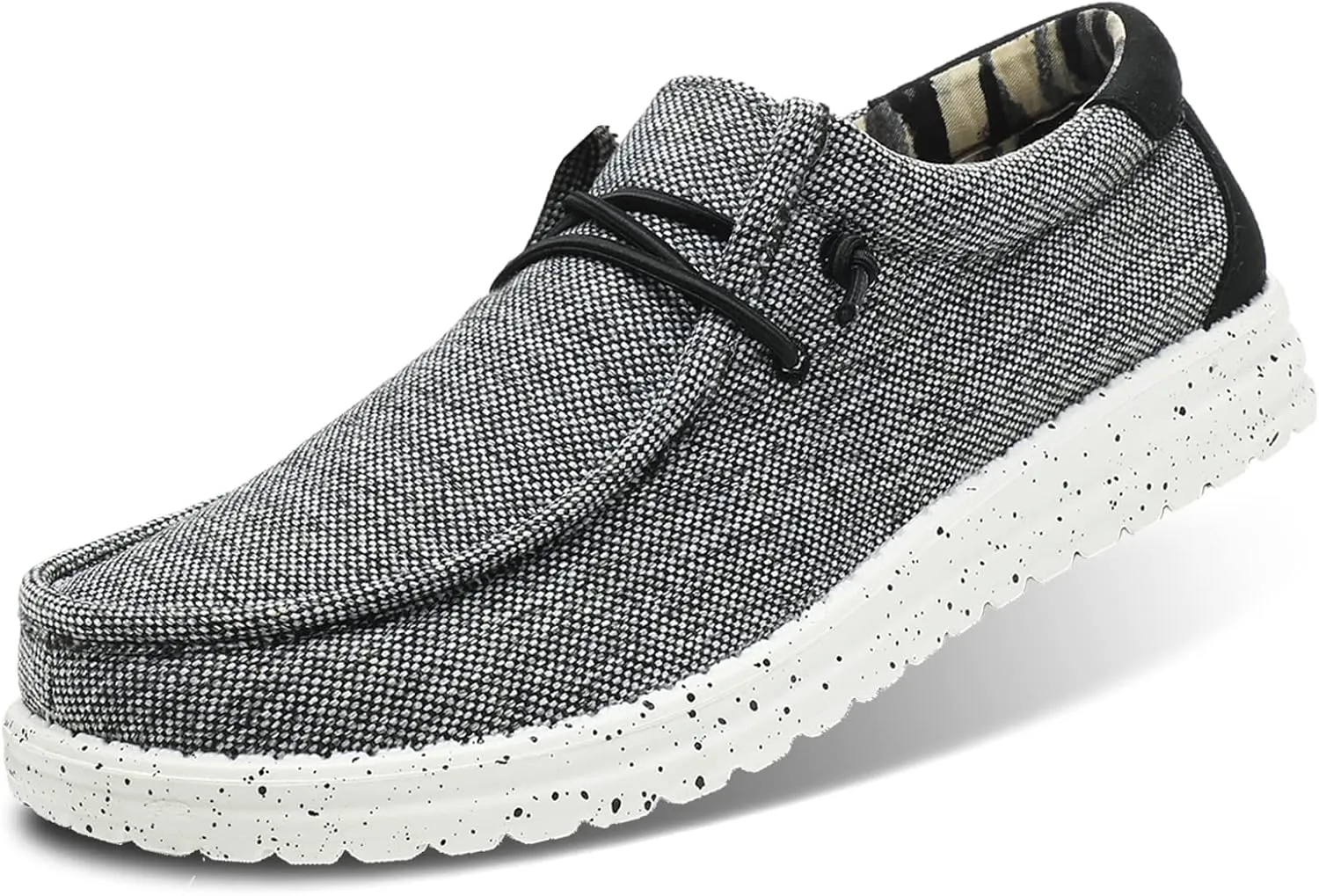 Men's Machine Washable Loafers Lace Up Slip On Casual Comfortable and Breathable Boat Shoes for Work Lightweight Soft Sole Traveling Shoes Gifts for Men Zapatos para Casuales