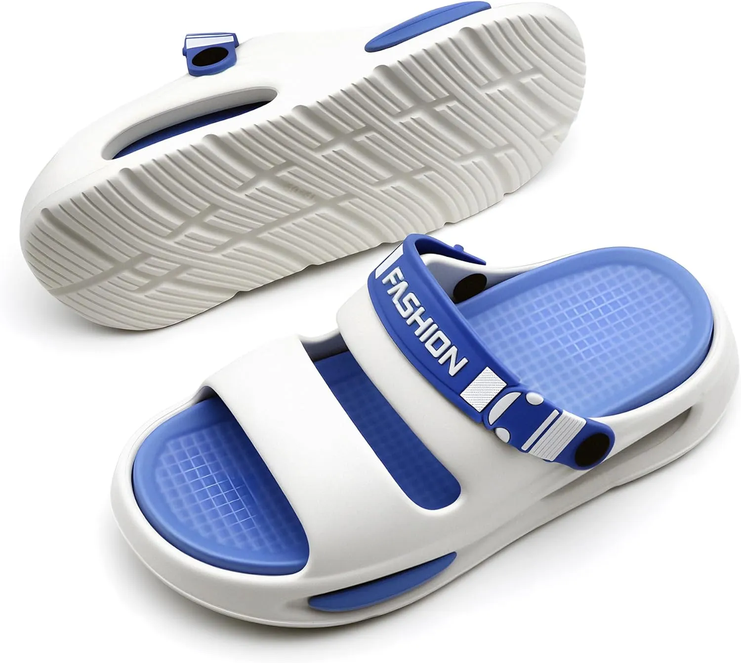 Men's Slide Sandals Indoor and Outdoor, Casual Platform Slide Sandals for Men Spring Summer, Lightweight Comfortable Cushioned Open Toe Men’s Slippers Shoes