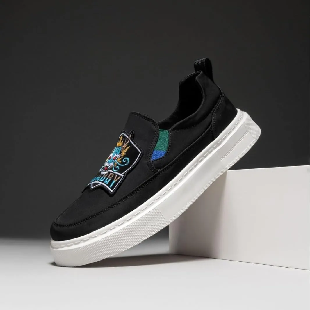 Men's Slip-On Canvas Shoes with Cushioned Footbed - Supportive Feel for Walking, Neutral Tones for Easy Matching