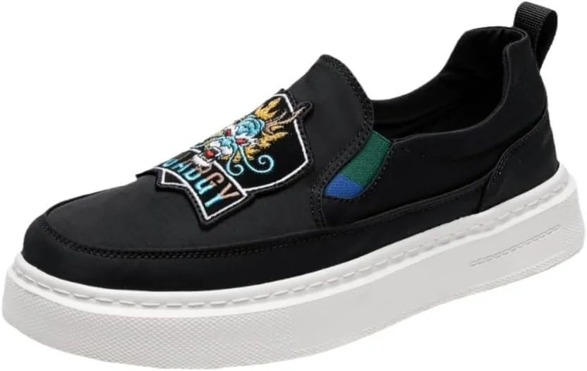 Men's Slip-On Canvas Shoes with Cushioned Footbed - Supportive Feel for Walking, Neutral Tones for Easy Matching