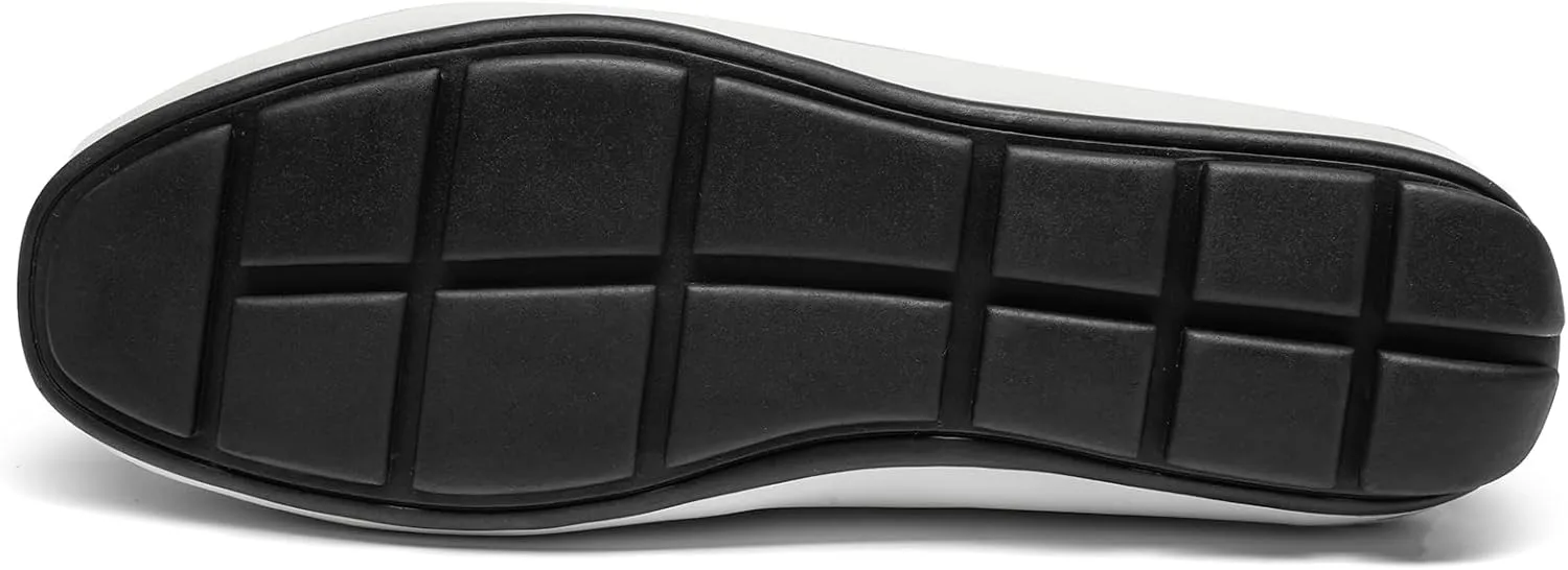 Men’s Slip-On Loafers Handmade Leather Slippers Breathable Comfortable Soft Hand Stitched no-Heel Casual Shoes for Men