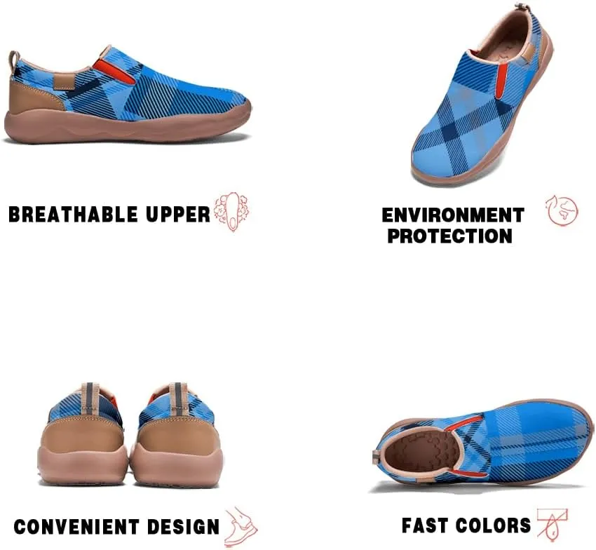 Men's Slip On Sneakers Casual Loafers Art Painted Comfort Soft Walking Shoes Cashew Floral Print Bandana Style