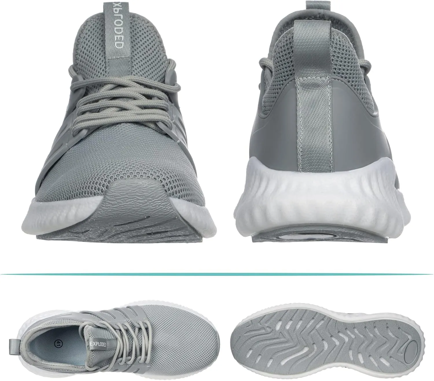 Mens Sneakers Walking Shoes - Memory Foam Athletic Tennis Running Workout Gym Ultra Lightweight Breathable Jogging Sports Shoes Slip on Casual Sneaker