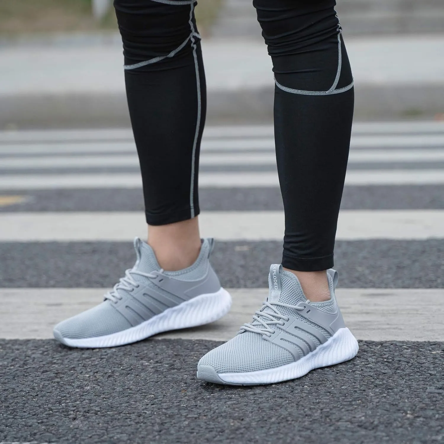 Mens Sneakers Walking Shoes - Memory Foam Athletic Tennis Running Workout Gym Ultra Lightweight Breathable Jogging Sports Shoes Slip on Casual Sneaker