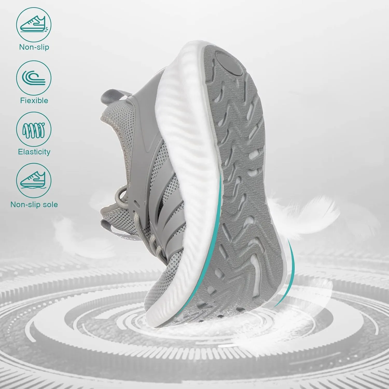 Mens Sneakers Walking Shoes - Memory Foam Athletic Tennis Running Workout Gym Ultra Lightweight Breathable Jogging Sports Shoes Slip on Casual Sneaker