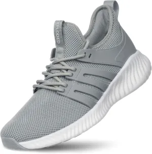 Mens Sneakers Walking Shoes - Memory Foam Athletic Tennis Running Workout Gym Ultra Lightweight Breathable Jogging Sports Shoes Slip on Casual Sneaker