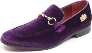 Men's Velvet Designer Classic Dress Tuxedo Smoking Slipper Loafers Slip On Shoes SM-56