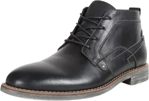 Men's Vintage Genuine Leather Ankle Boots Lace-Up Motorcycle ChUSka Boots
