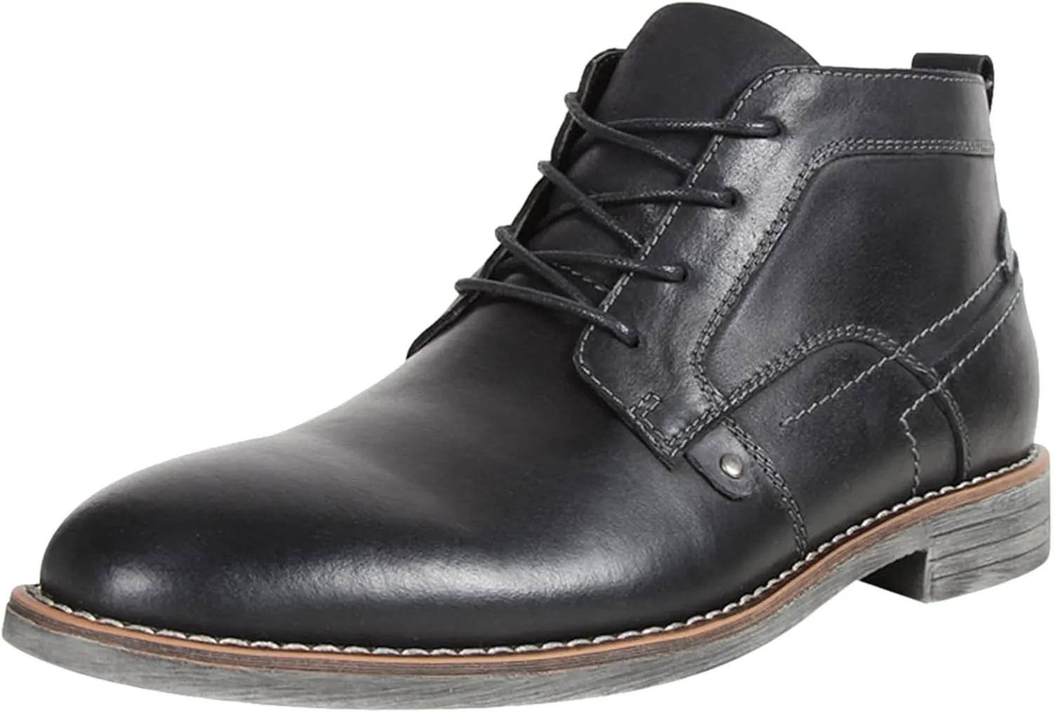 Men's Vintage Genuine Leather Ankle Boots Lace-Up Motorcycle ChUSka Boots