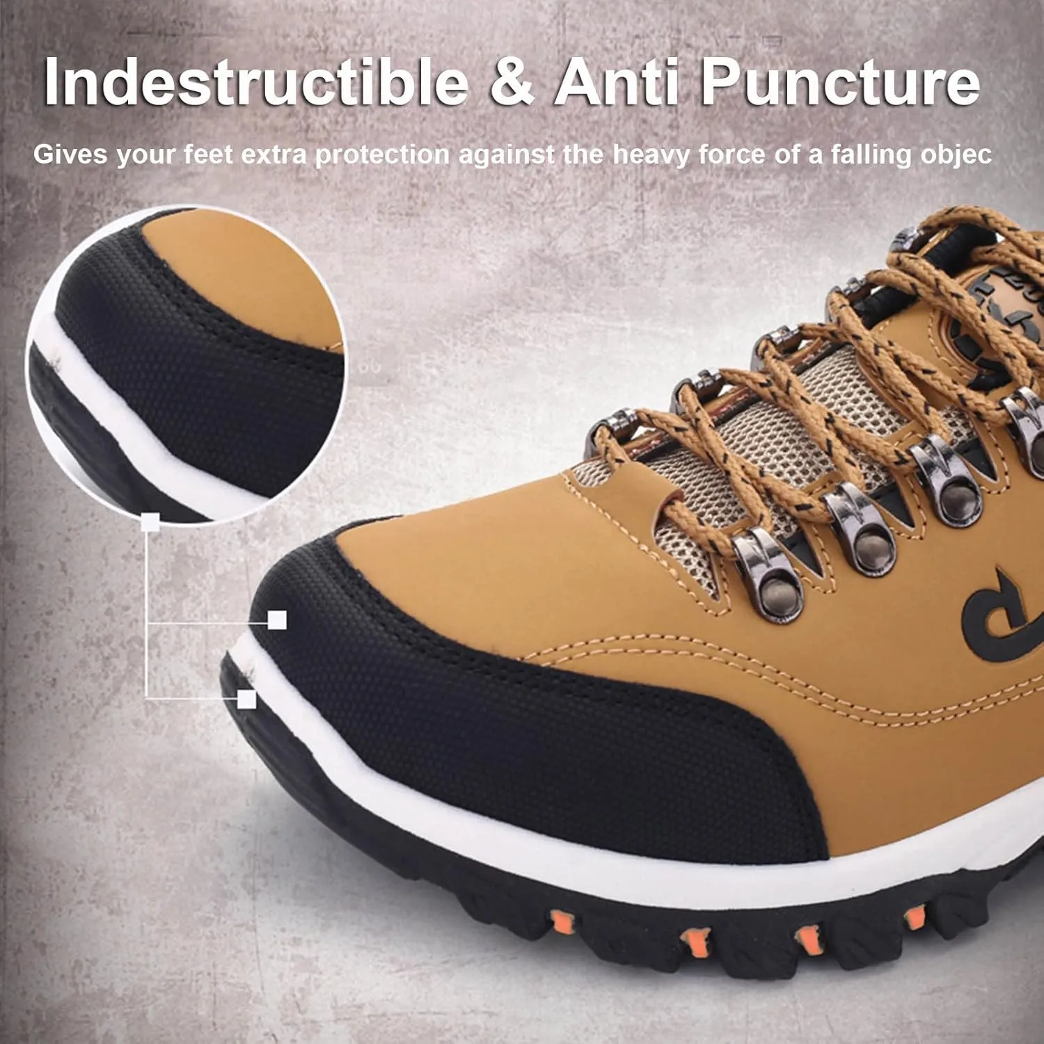 Men's Walking Shoes Waterproof Hiking Shoes Slip on Orthopedic Sneakers Outdoor Non Slip Shoes Casual Trail Shoes