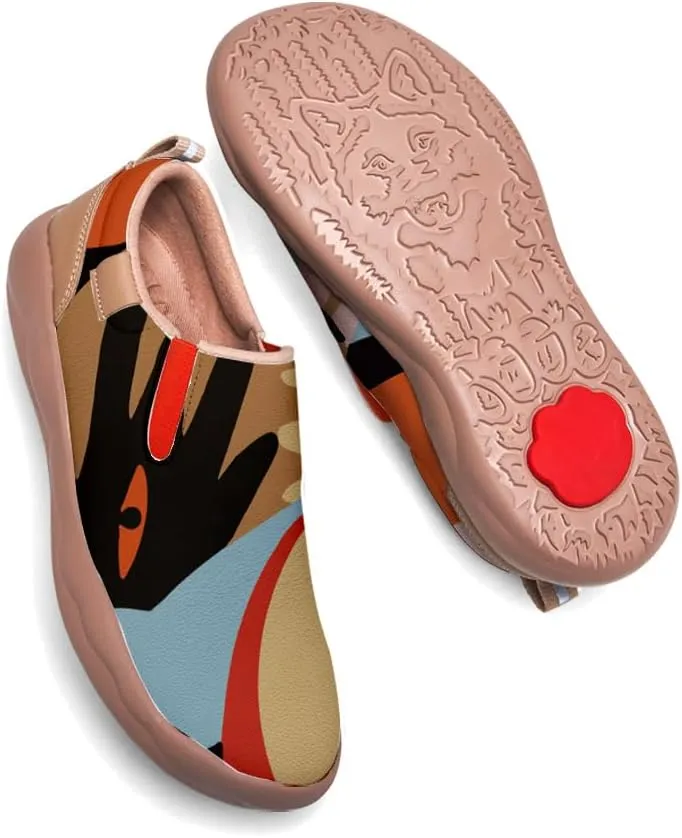 Mens Walking Slip-on Loafers Abstract Art Painted Sneakers Holiday Casual Travel Shoes
