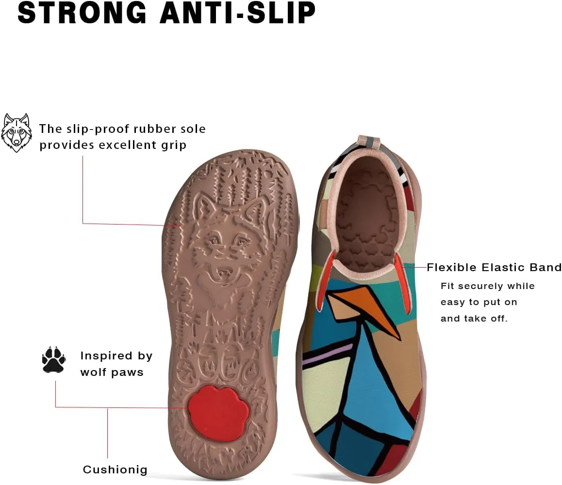 Mens Walking Slip-on Loafers Abstract Art Painted Sneakers Holiday Casual Travel Shoes