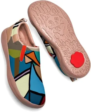 Mens Walking Slip-on Loafers Abstract Art Painted Sneakers Holiday Casual Travel Shoes