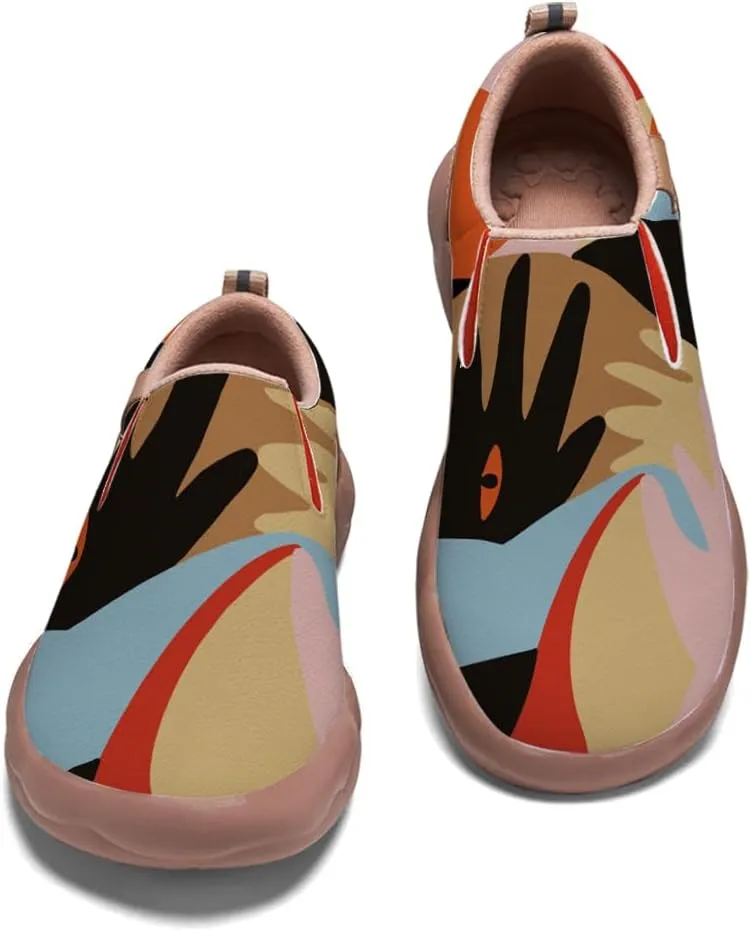 Mens Walking Slip-on Loafers Abstract Art Painted Sneakers Holiday Casual Travel Shoes