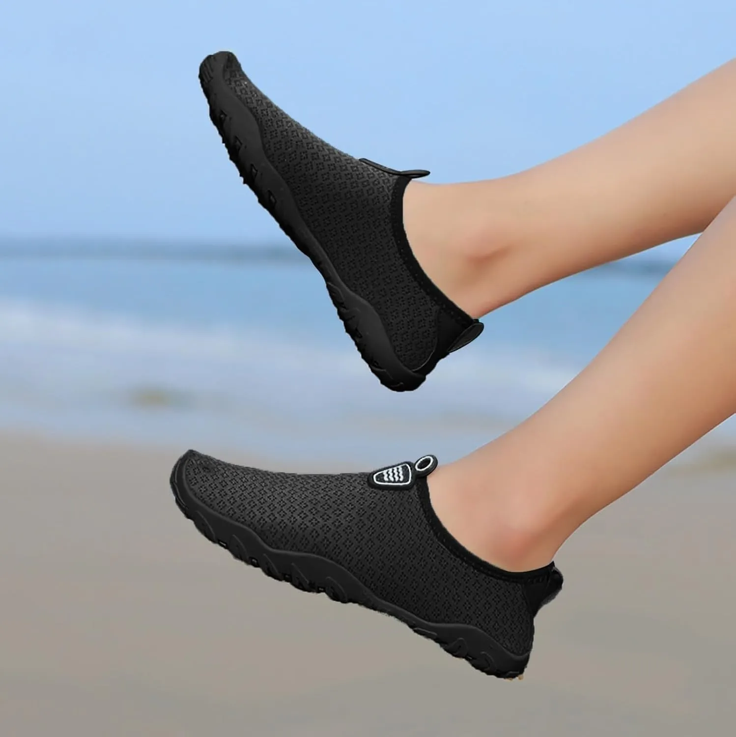 Mens Water Shoes Wide Width Quick Drying Slip On for Water Sports Travel Walk