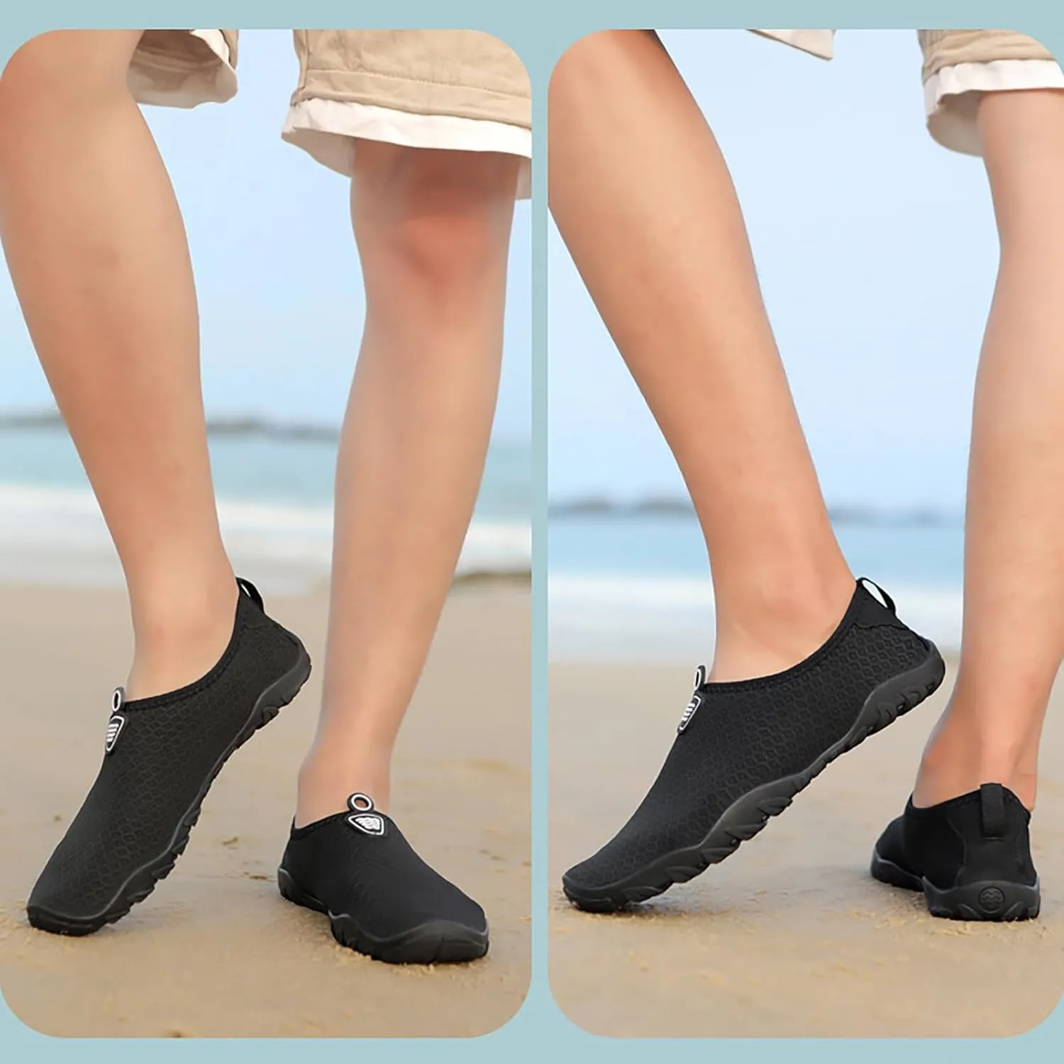 Mens Water Shoes Wide Width Quick Drying Slip On for Water Sports Travel Walk