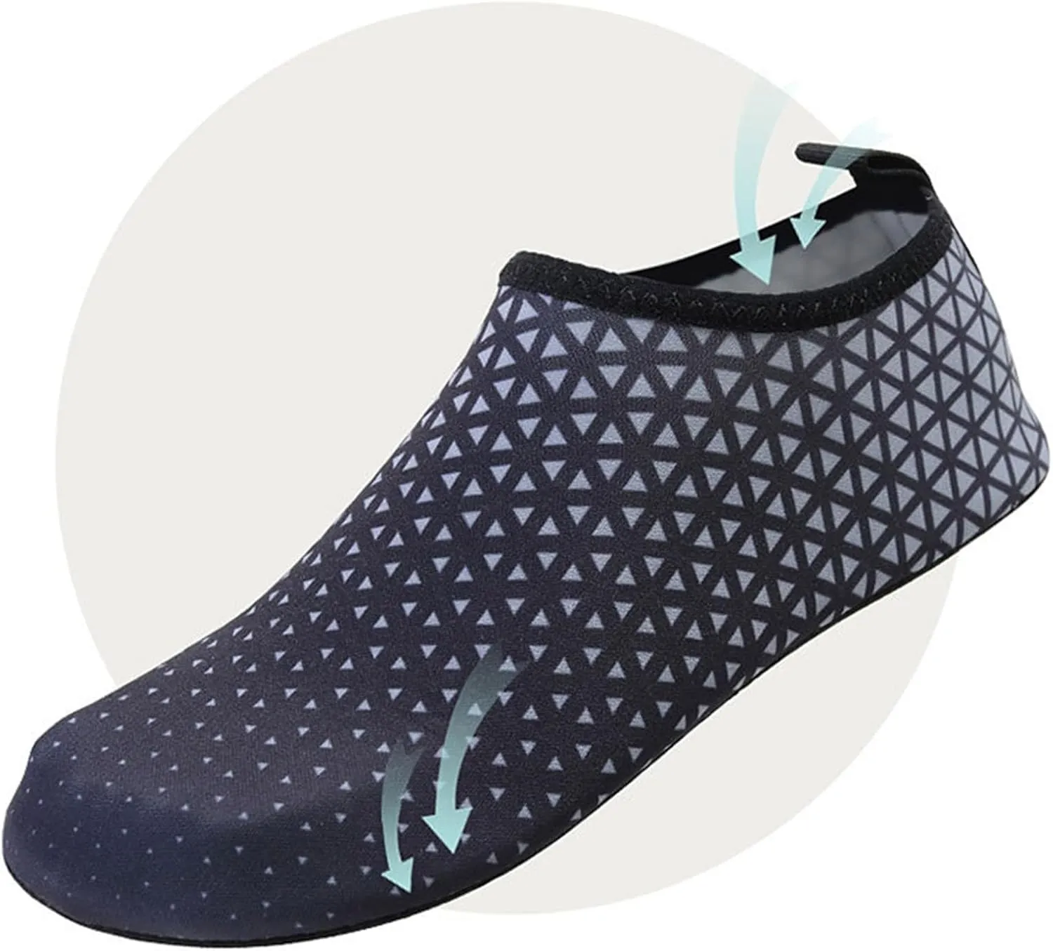 Mens Water Shoes Wide Width Quick Drying Slip On for Water Sports Travel Walk
