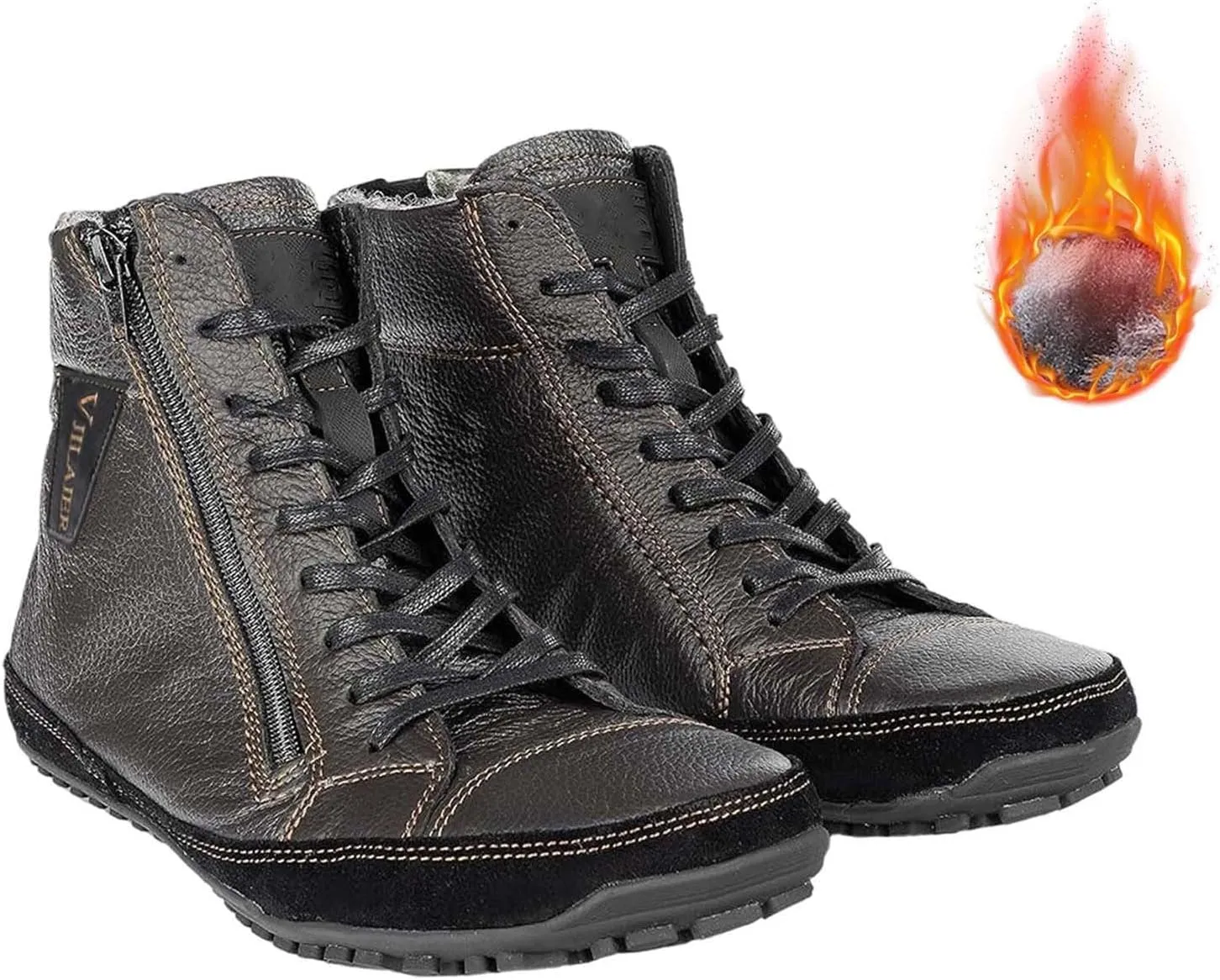 Men's Waterproof Fashion Orthopedic Shoes Suede High Boots Non-Slip Breathable Lightweight Casual Shoes for Walking