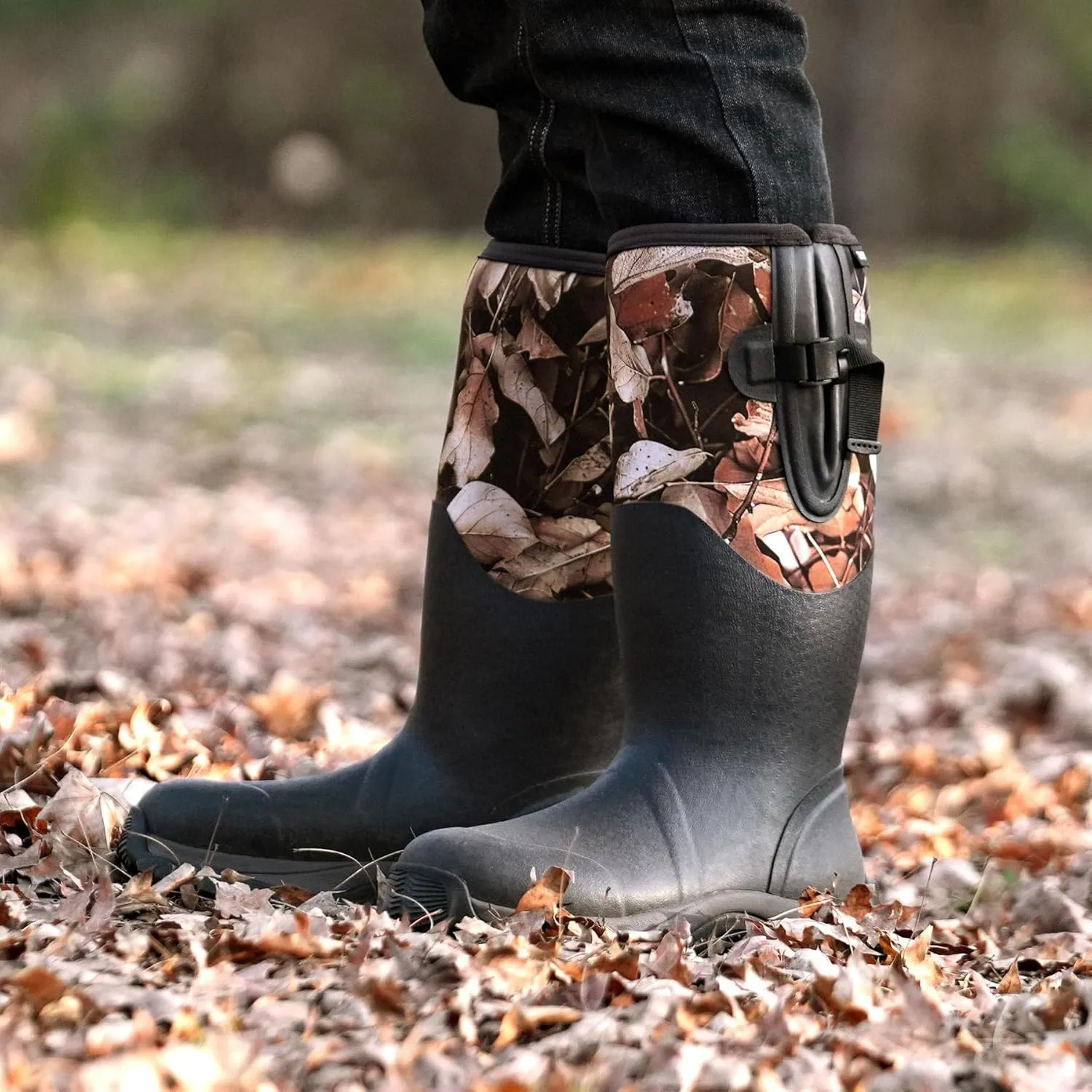 Men's Waterproof Insulated Rubber Hunting Boots – 6mm Neoprene Rain Boots for Outdoor Work, Fishing, Farming & Gardening