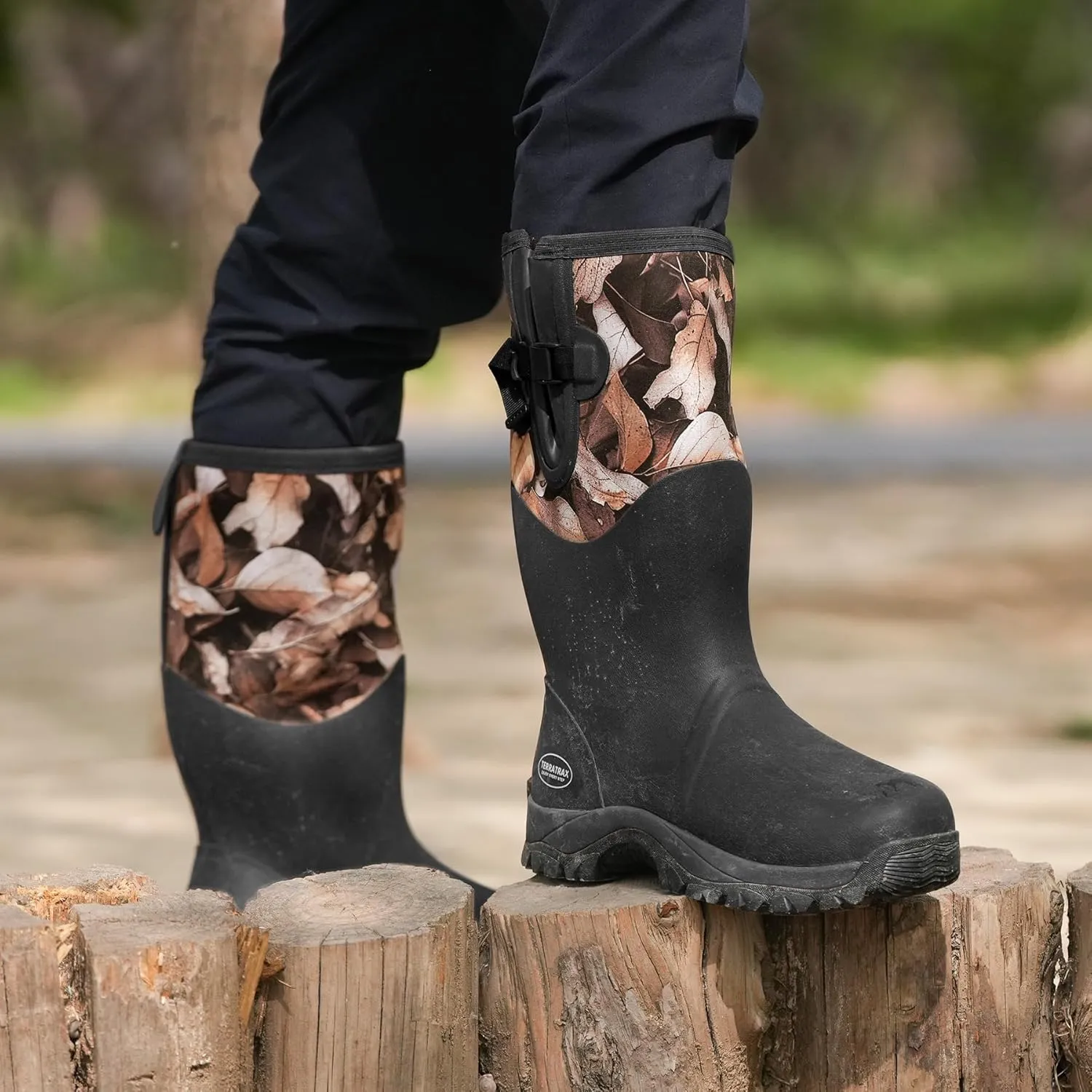 Men's Waterproof Insulated Rubber Hunting Boots – 6mm Neoprene Rain Boots for Outdoor Work, Fishing, Farming & Gardening