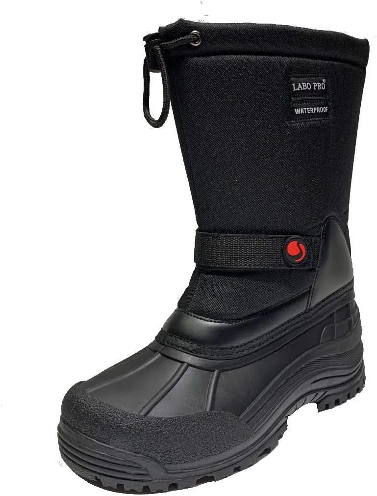 Men's Winter Snow Boots Shoes Waterproof Insulated Lace UP (D,M)