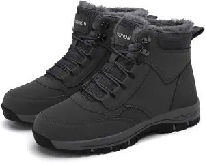 Men's Winter Snow Boots,Soft Insole Warm Fur Lining Comfortable Ankle Boots,Durable Outsole Wear-Resistant Waterproof Insulated Outdoor Anti-Slip Booties
