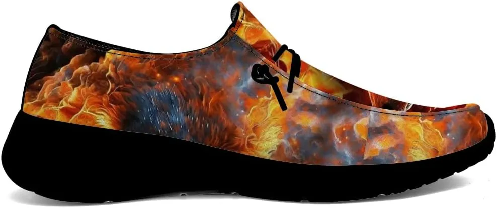 Men's Wolf Shoes Casual Loafers Slip-on Sneakers Wolf Gifts for Men Women