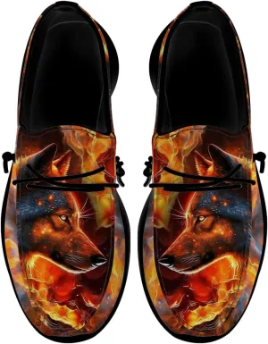 Men's Wolf Shoes Casual Loafers Slip-on Sneakers Wolf Gifts for Men Women