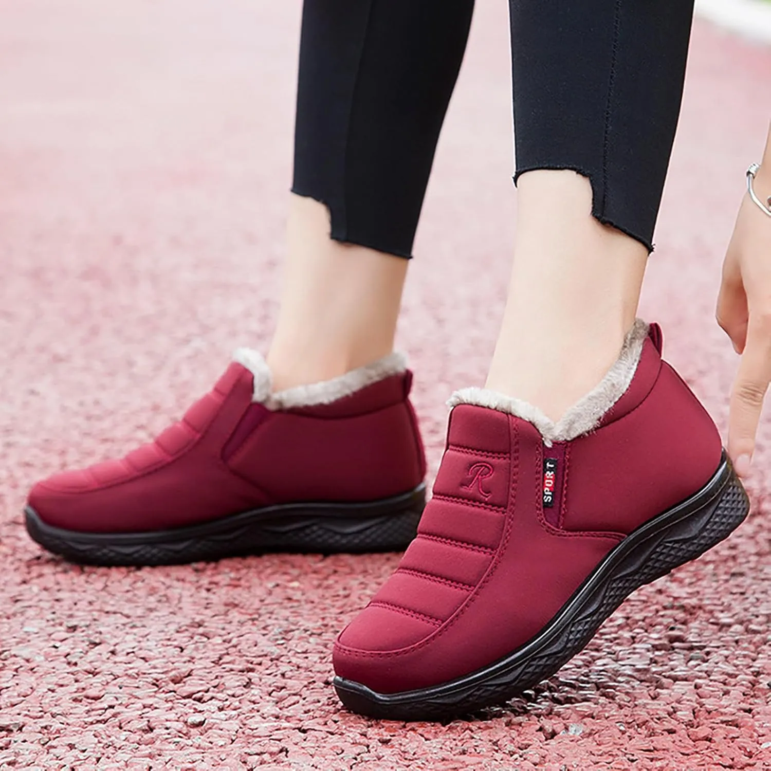 Men's Women's Snow Boots Winter Boots for Women Men Platform Fashion Sneakers Anti-Slip Waterproof Outdoor Shoes Warm Fur Lined Ankle Booties Comfortable Shoes for Women Cozy Insulated Short Boots