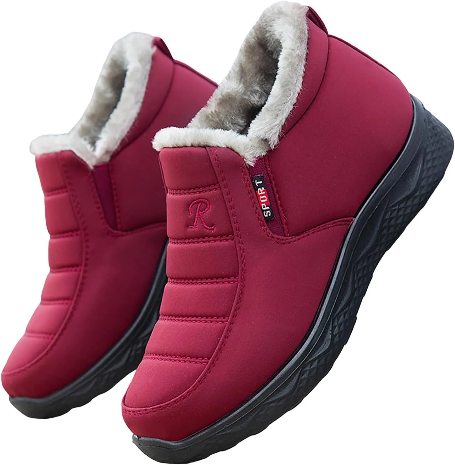 Men's Women's Snow Boots Winter Boots for Women Men Platform Fashion Sneakers Anti-Slip Waterproof Outdoor Shoes Warm Fur Lined Ankle Booties Comfortable Shoes for Women Cozy Insulated Short Boots