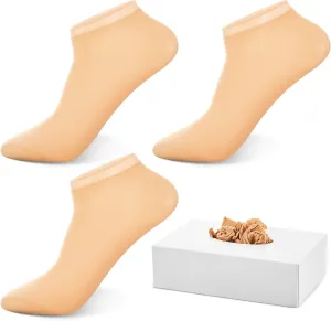 Mepase 200 Pieces 100 Pairs Disposable Nylon Socks Foot Socks Bulk Ankle Slip on Stocking for Women Guest Men Unisex