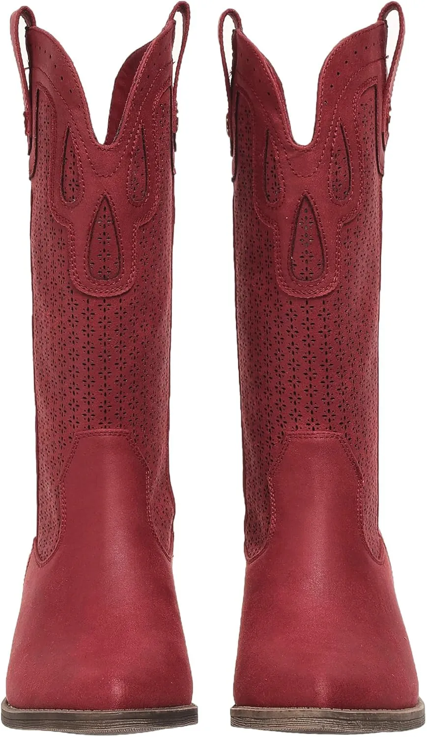 Mid Calf Cowboy Boots for Women Chunky Block Heel Women’s Pointed Toe Casual Comfortable Boot Low Heel Trendy Stylish Boot