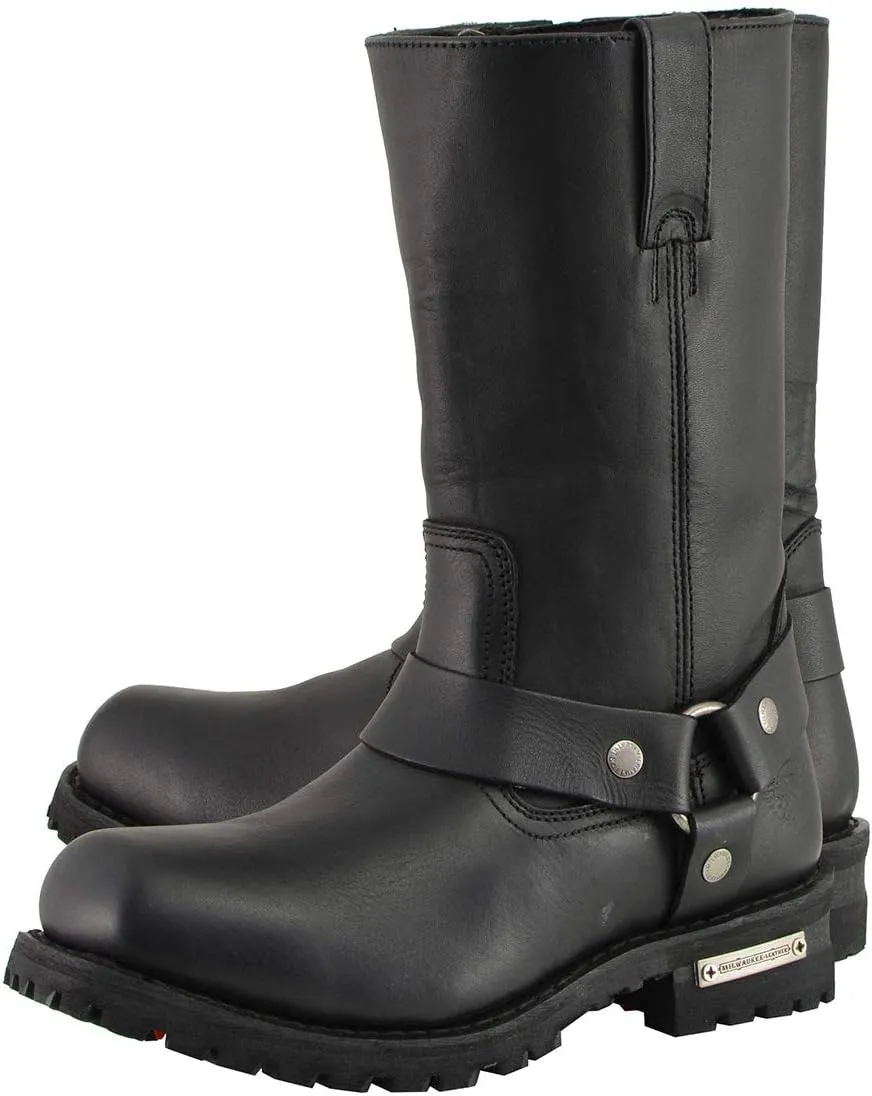 Milwaukee Leather Men's Classic Premium Leather Harness Motorcycle Boots Collection - 12