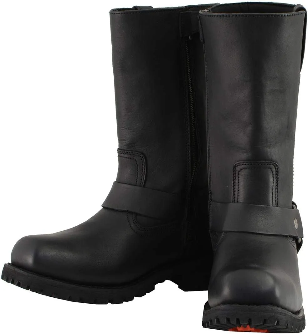 Milwaukee Leather Men's Classic Premium Leather Harness Motorcycle Boots Collection - 12